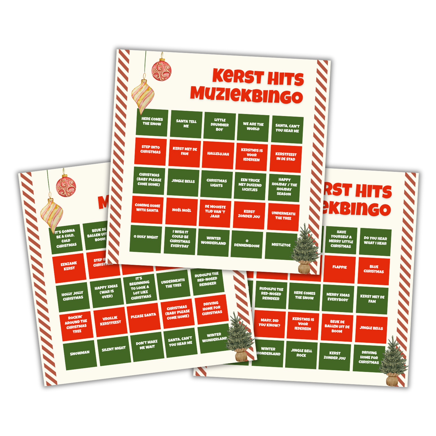 Kerst Hits Muziekbingo