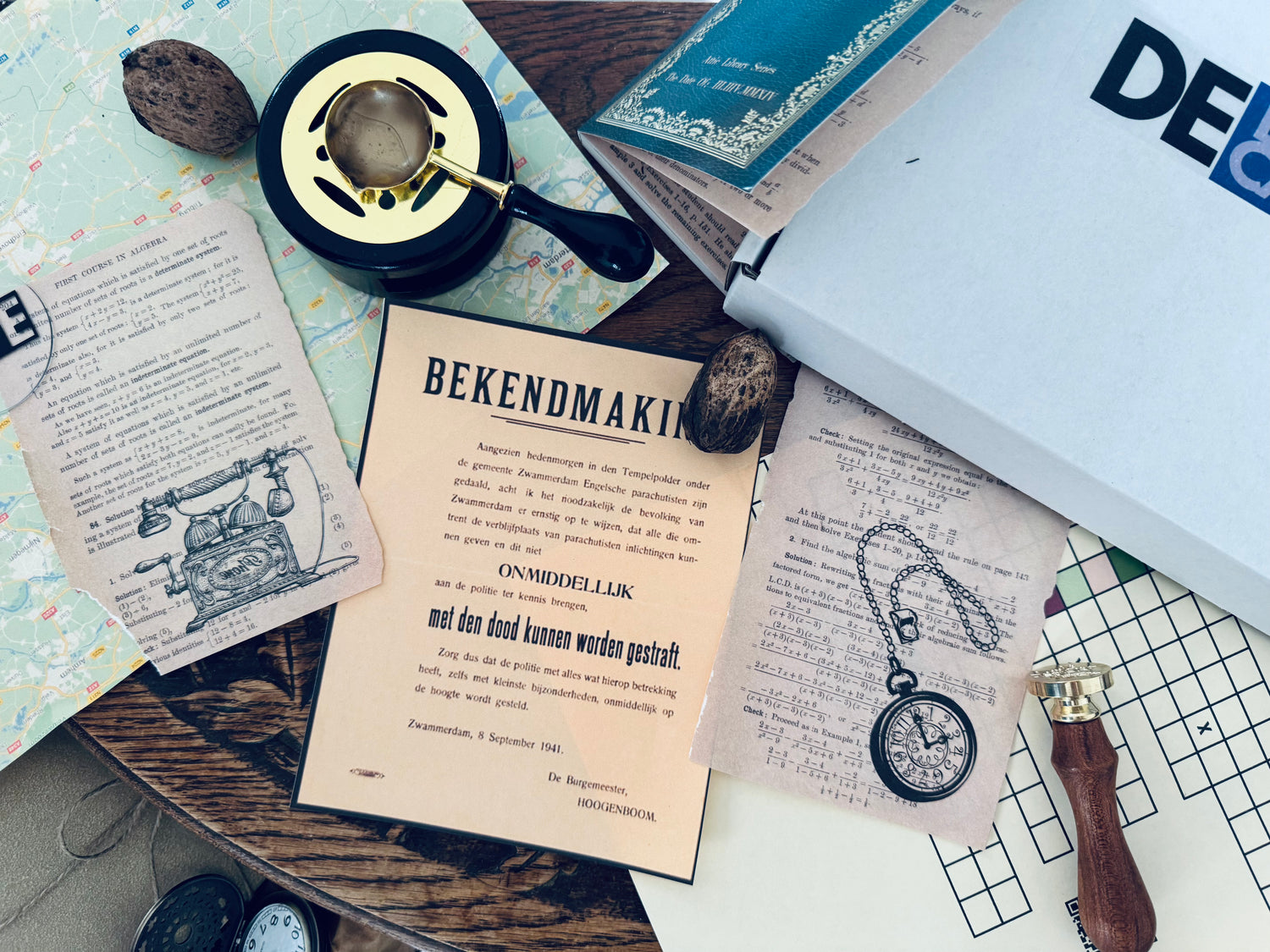 Afbeelding De Escapebox inhoud - De Escapebox - Escape room spel - De Verzetsheld
