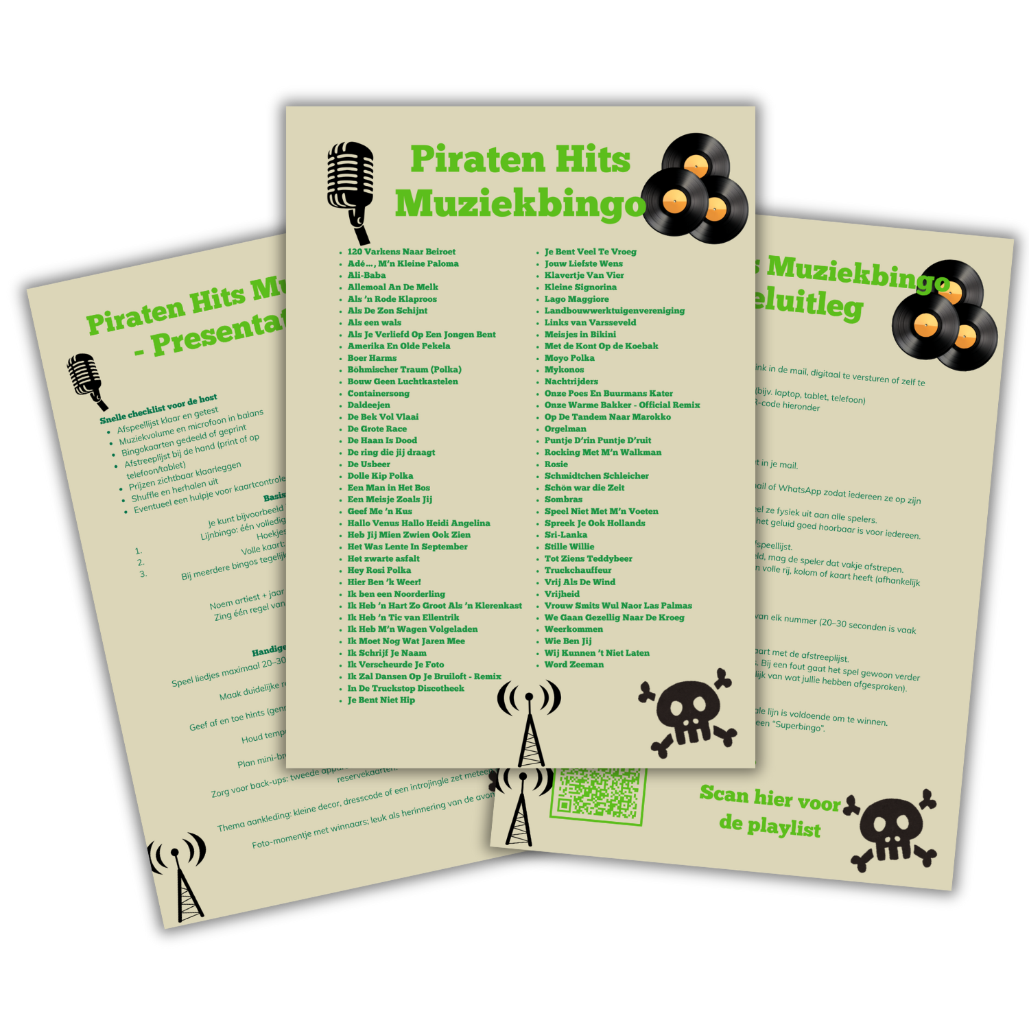 Piraten Hits Muziekbingo
