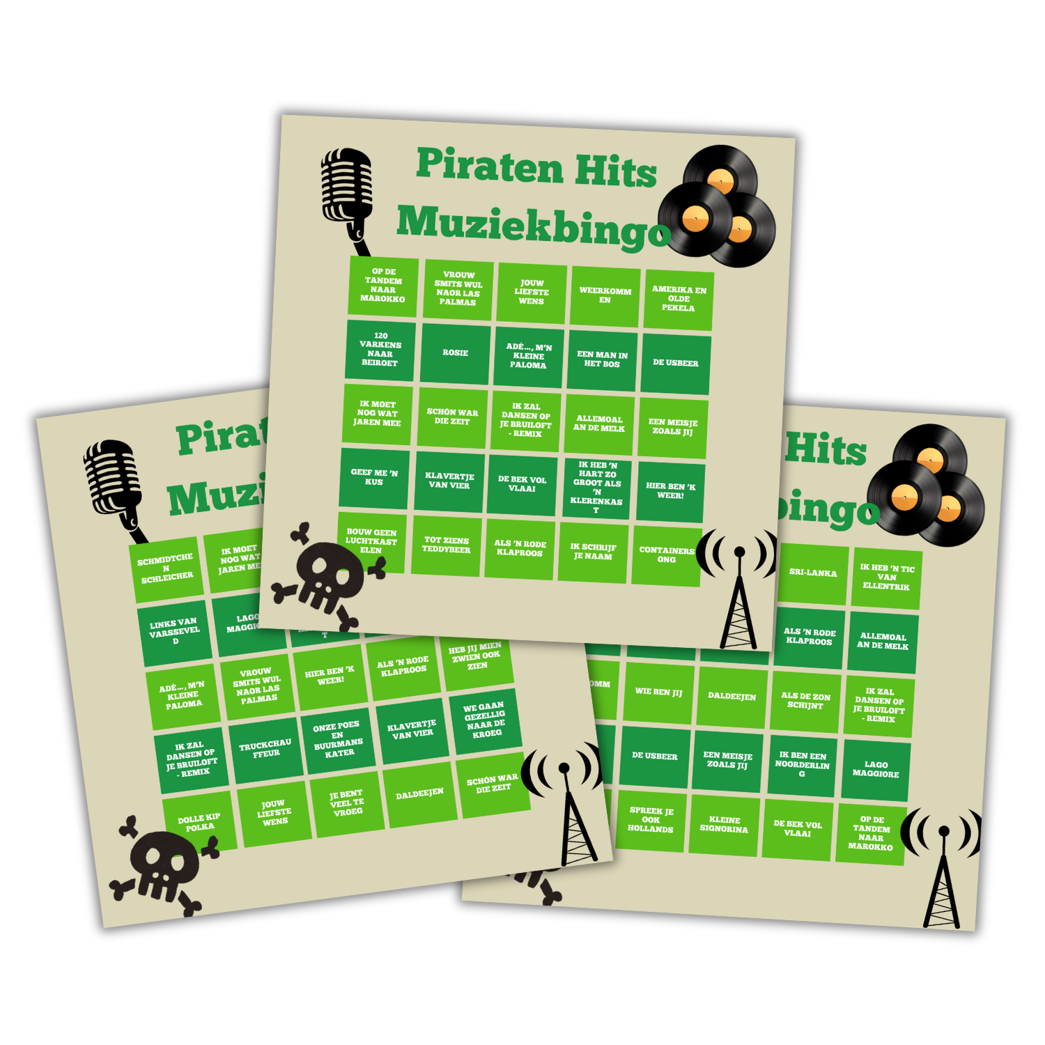 Piraten Hits Muziekbingo